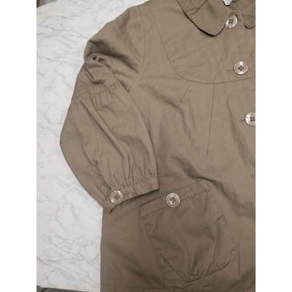 willow lane Coat quilted inside‎ oversized big buttons beige  size 1x - Picture 4 of 16